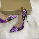 Pointed Flowers Heels