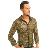 Casual Slim Fit Shiny Dress Shirt
