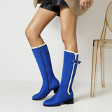Warm Cotton Lined  Knee High Boots