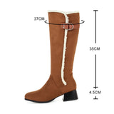 Warm Cotton Lined  Knee High Boots