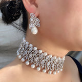 Pearl cubic zirconia Necklace