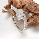 T Square Zircon Bangle Bracelet