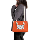 Orange Luxury LeatherTote HandBag