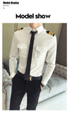 Slim Fit Tie Dress Shirt