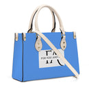 Blue Luxury Leather Tote HandBag