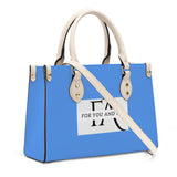 Blue Luxury Leather Tote HandBag
