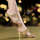 Rhinestone Fine High Heels