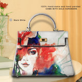 Graffiti Red Hair Lady Handbag