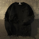 Retro Ripped Fringed Sweater