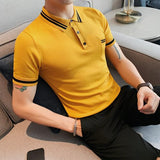 Turn Down Collar Slim Fit Shirt Top