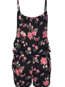 Loose Floral Beach Romper Shorts