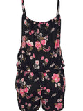 Loose Floral Beach Romper Shorts