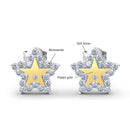 Star Stud Moissanite Earrings
