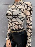 Striped Lines Long Sleeve Top