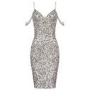 Glitter Sequins Chain Strap Dress