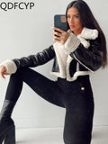 Short Leather Zipper Vintage Jacket