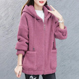 Thicken Velvet Zipper Sweater Hoodie