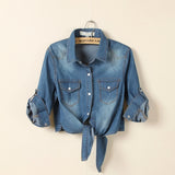 Jean Pocket Front Tie Top