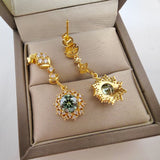 Green Moissanite Earrings
