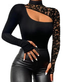 Left Lace Sleeve Top