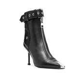 Belt Buckle Front ZipperHigh Heels