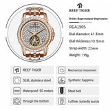 Rose Gold Crystal Automatic  Watch