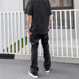 Vintage Distressed Graffiti Jeans