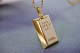 Solid Gold Bar Necklace