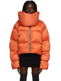 Cotton-padded  Scarf Collar Winter Jacket