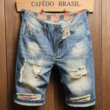 Ripped Patch Vintage Jean Shorts
