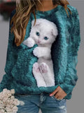 3D Cute Cat Sweatshirt