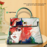 Graffiti Red Hair Lady Handbag