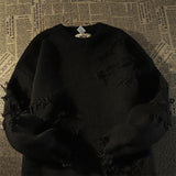 Retro Ripped Fringed Sweater