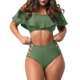 Ruffled Off Shoulder Bikini
