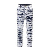 Tide Washed Blue Ripped Jeans