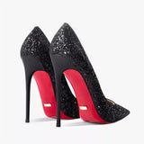 Glitter Red Bottom High Heels