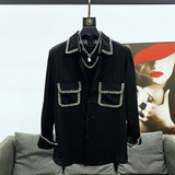 Trendy Splice Thin Dress Shirt