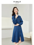 RetroButton Up Belt Jean Dress