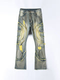Ripped Yellow  Jeans