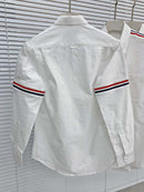 Shoulder Striped Dress Shirt
