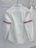 Shoulder Striped Dress Shirt
