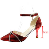 Crystal Cross-tied Heels