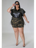 Plus Size Side Tied Top