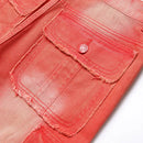 Red Slim Fit Pocket Jeans