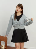 Warm V-neck Loose Sweatshirt