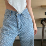 High Waisted Straight Leg Jeans