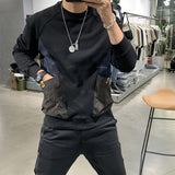 Thicken Side Stripe Pocket Sweater