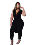 Plus Size Chiffon Sleeveless Romper