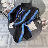 Warm Comfy Stripe Hooded Sweat suit