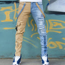 Spilt Strap Cargo Jeans